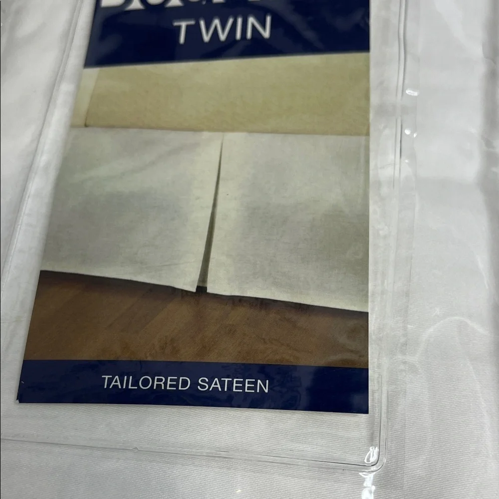 Tailored Sateen Twin Bedskirt - White